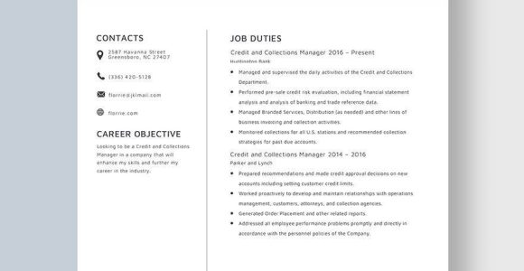 Credit and Collections Manager Resume Sample Free Free Credit and Collections Manager Resume Template – Word …
