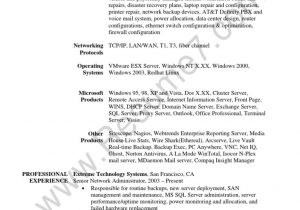 Data Center Operations Engineer Sample Resume Data Center Network Engineer Resume September 2021