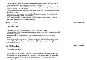Data Entry Resume Sample with Experience Data Entry Resume Samples All Experience Levels Resume.com …