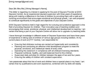 Day Care Resume Cover Letter Sample Daycare Provider Cover Letter Examples – Qwikresume