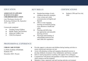 Daycare after School Counselor Resume Sample Child Care Resume Examples In 2022 – Resumebuilder.com