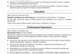 Degree In Progress On Resume Sample Entry-level Biochemist Resume Sample Monster.com