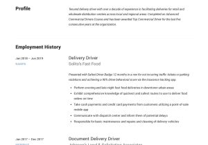 Delivery Driver Job Description Sample Resume Delivery Driver Resume & Writing Guide  12 Resume Examples 2022
