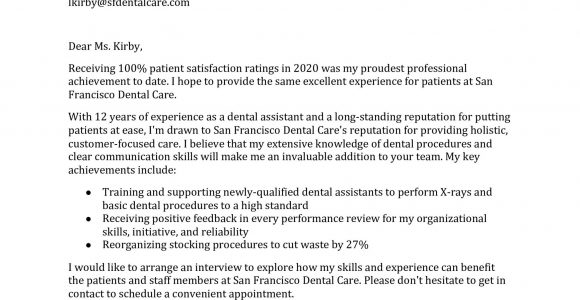 Dental assistant Resume Cover Letter Samples Dental assistant Cover Letter Examples – Resumebuilder.com