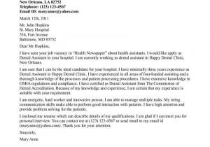 Dental assistant Resume Cover Letter Samples Thank You Letter for Job Application Teacher Resignation Example …