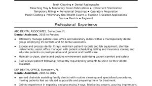 Dental assistant Skill for Resume Sample Dental assistant Resume Monster.com