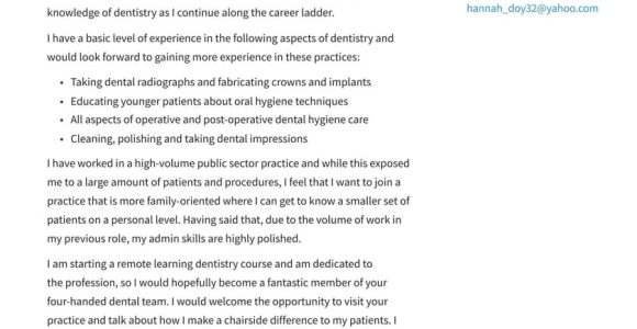 Dental Hygiene Resume Cover Letter Sample Dental Hygiene Cover Letter Examples & Expert Tips [free] Â· Resume.io