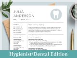 Dental Hygienist Sample Resume New Grad Dentist Resume Design Hygienist Resume Template Dental – Etsy.de