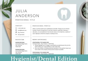Dental Hygienist Sample Resume New Grad Dentist Resume Design Hygienist Resume Template Dental – Etsy.de