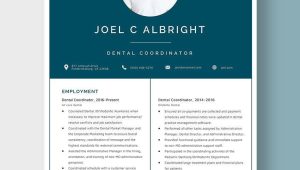 Dental Office Financial Coordinator Resume Sample Dental Coordinator Resume Template – Word, Apple Pages, Pdf …