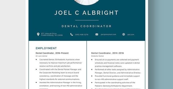 Dental Office Financial Coordinator Resume Sample Dental Coordinator Resume Template – Word, Apple Pages, Pdf …