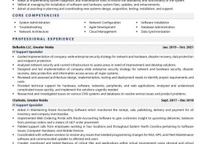 Desktop Support Technician Salary Resume Sample It Support Specialist Resume Examples & Template (with Job Winning …