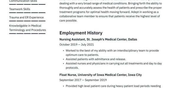Detailed Resume Sample with Job Description for Nurses Nurse Resume Examples & Writing Tips 2022 (free Guide) Â· Resume.io