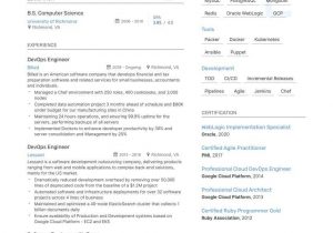 Devops Sample Resume for 3 Years Experience Devops Resume Examples Guide   Expert Tips & Templates