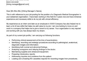 Diagnostic Medical sonographer Free Sample Resume Diagnostic Medical sonographer Cover Letter Examples – Qwikresume