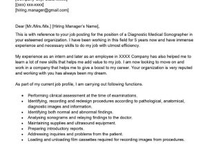 Diagnostic Medical sonography Student Sample Resumes Diagnostic Medical sonographer Cover Letter Examples – Qwikresume