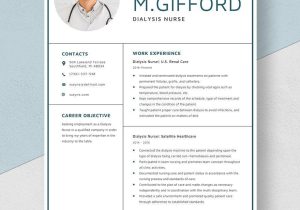 Dialysis Patient Care Tech Sample Resume Dialysis Nurse Resume Template – Word, Apple Pages Template.net