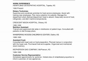 Dietary Aide Resume Sample No Experience Dietary Aide Cover Letter Sample – Dietsupl