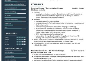 Digital Account Manager Resume Sample New York Franchise Manager Resume Sample 2022 Writing Tips – Resumekraft