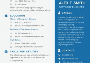 Download Sample Resume for Fresher software Engineer Free Resume and Cv for software Engineer Fresher Template In Psd …