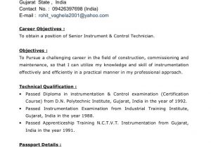 Electrical and Instrumentation Technician Resume Sample Instrument Technician Resume Examples – Berel