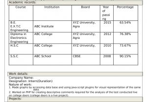 Electronics and Communication Engineering Resume Samples for Freshers Pdf Electronics and Communication Engineer Resume Download October 2021