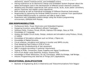 Electronics Hardware Design Engineer Resume Sample Power Electronics Engineer Resume – Sachin Khante