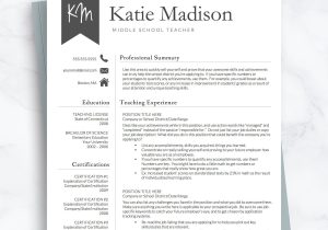 Elementary School Teacher Resume Samples Free Teacher Resume Template for Word & Pages Teacher Cv Template – Etsy.de