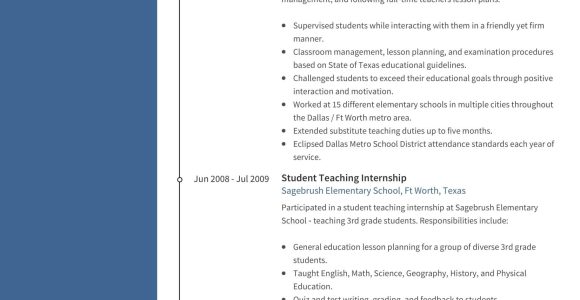 Elementary School Teacher Sample Substitute Teacher Resume Substitute Teacher Resume Examples and How to Write Guide 2021 …