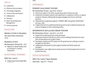 Elementary Special Education Teacher Resume Sample Primary Teacher Resume Template 2022 Writing Tips – Resumekraft