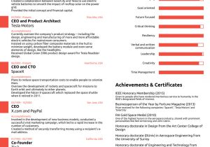 Elon Musk One Page Resume Sample Elon Musk Has A One-page Resume, why Don’t You?