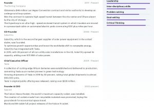 Elon Musk Resume Template Download Free 2021] Single-page Resume Of Elon Musk