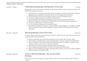Email Marketing Sales Enablmenet Resume Sample Marketing Manager Resume   Writing Guide 12 Templates 2020
