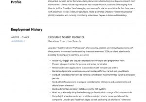 Email Sample to Recruiter with Resume Recruiter Resume & Writing Guide   12 Pdf Examples 2020