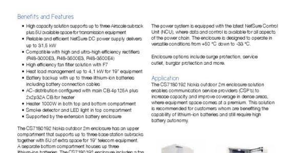Engineer Resume Sample On Nokia Airscale Nokia Outdoor 2m Enclosure Cs7180192 Pdf Pdf Manufactured …