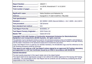 Engineer Resume Sample On Nokia Airscale Sgs Fimko Ltd.: Information Technology Equipment – Safety – Part 1 …
