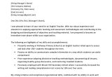English Teacher Resume Cover Letter Sample Cover Letter for English Teacher without Experience – Coverletter …