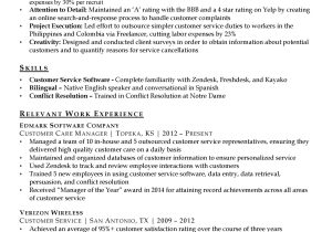 Entry Customer Service Experience Sample Resume 30lancarrezekiq Customer Service Resume Examples á Templatelab