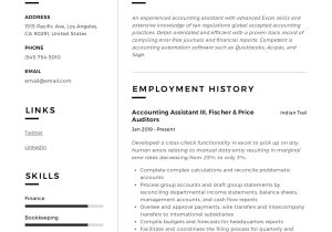 Entry Level Accounting assistant Resume Sample Accounting assistant Resume & Writing Guide  12 Examples Pdf …