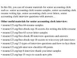Entry Level Accounting Clerk Resume Sample top 8 Senior Accounting Clerk Resume Samples