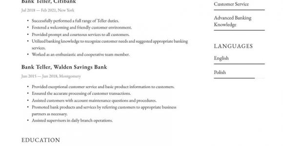 Entry Level Bank Teller Resume Sample Bank Teller Resume Examples & Writing Tips 2021 (free Guide)