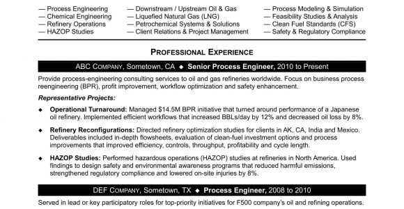 Entry Level Chemical Engineering Resume Sample Sample Resume for Entry Level Chemical Engineer Monster.com