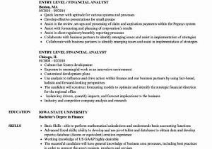 Entry Level Financial Analyst Resume Sample Data Analyst Entry Level Resume Lovely Entry Level Financial …