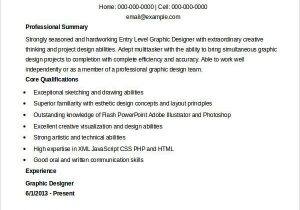 Entry Level Graphic Designer Resume Sample Graphic Designer Resume 7 Free Sample Example format