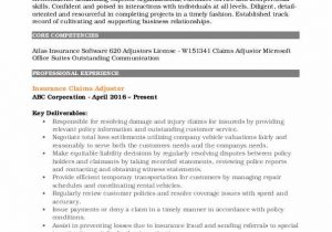 Entry Level Insurance Claims Adjuster Resume Sample Claims Adjuster Resume Samples