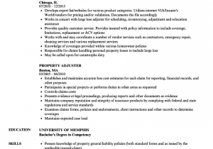 Entry Level Insurance Claims Adjuster Resume Sample Insurance Adjuster Claims Adjuster Resume