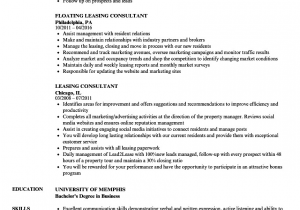 Entry Level Leasing Consultant Resume Sample Leasing Consultant Resume Samples