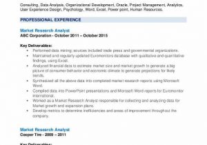 Entry Level Market Research Analyst Resume Sample Market Research Analyst Resume Samples