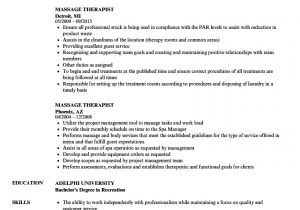 Entry Level Massage therapist Resume Sample Entry Level Massage therapist Resume Sample