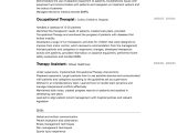 Entry Level Occupational therapist Resume Sample Occupational therapy Resume Samples All Experience Levels …